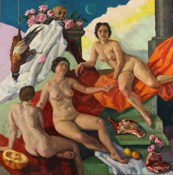 Artemis- oil on canvas, 185 x 185 cm, 2024