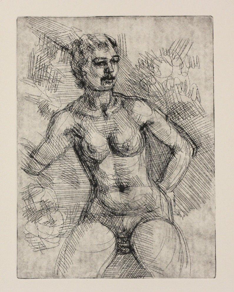 Maenad; etching, 20 x 15 cm, 2024